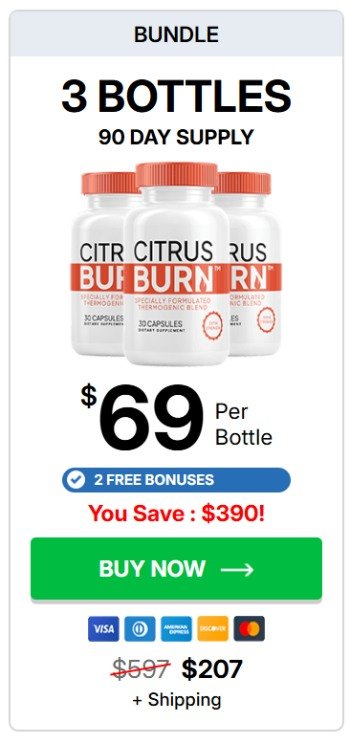 CitrusBurn 3 bottles – best value price and buy now