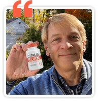 Happy CitrusBurn user sharing benefits and improved energy